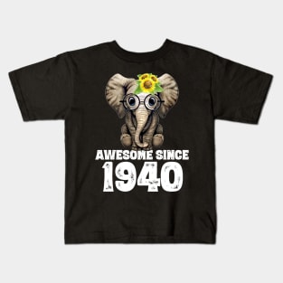 Awesome since 1940 80 Years Old Bday Gift 80th Birthday Kids T-Shirt